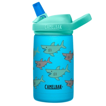 CamelBak 350ml eddy+兒童吸管不鏽鋼保溫瓶(保冰) 鯊魚學校