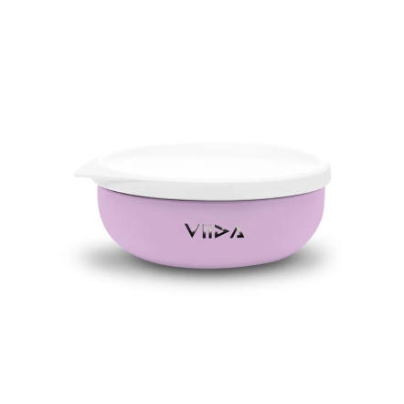 VIIDA Soufflé 抗菌不鏽鋼餐碗-薰衣草紫