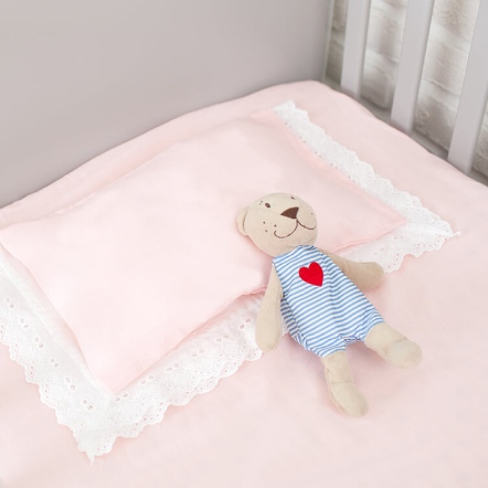 MARURU日本製嬰兒床單-嬰兒粉(60x120cm)