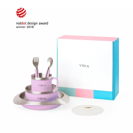 VIIDA 抗菌不鏽鋼餐具旗艦組-薰衣草紫