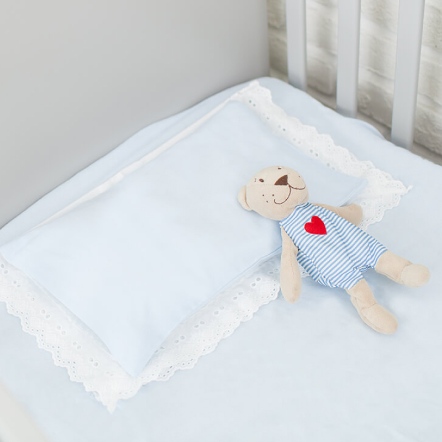 MARURU日本製嬰兒床單-嬰兒藍(60x120cm)