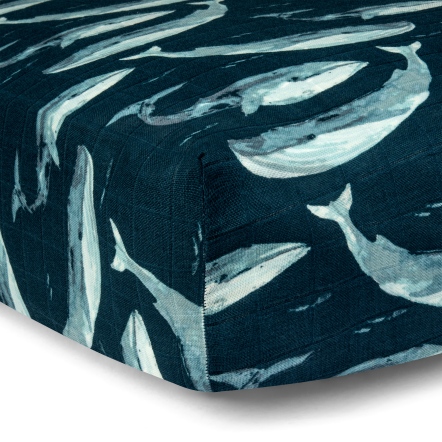 MILKBARN 竹纖維床包-藍鯨