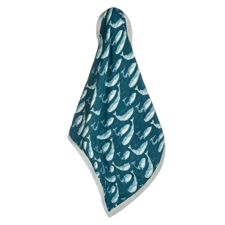 MILKBARN 竹纖維雙層安撫毯-藍鯨