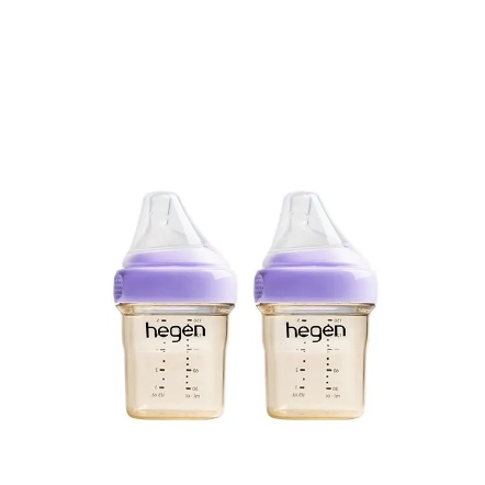 hegen金色奇蹟PPSU多功能方圓型寬口奶瓶150ml (雙瓶組) - 漾紫