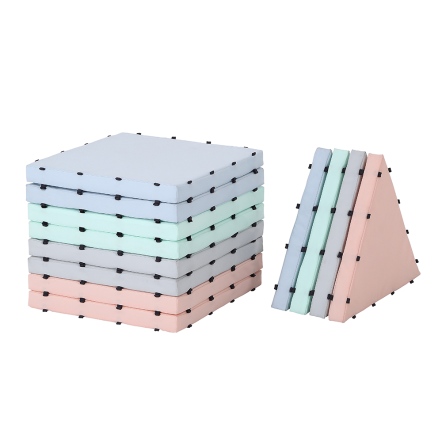 FunDay 疊疊遊戲墊B組-小正方8片(4色)、小三角4片(4色)